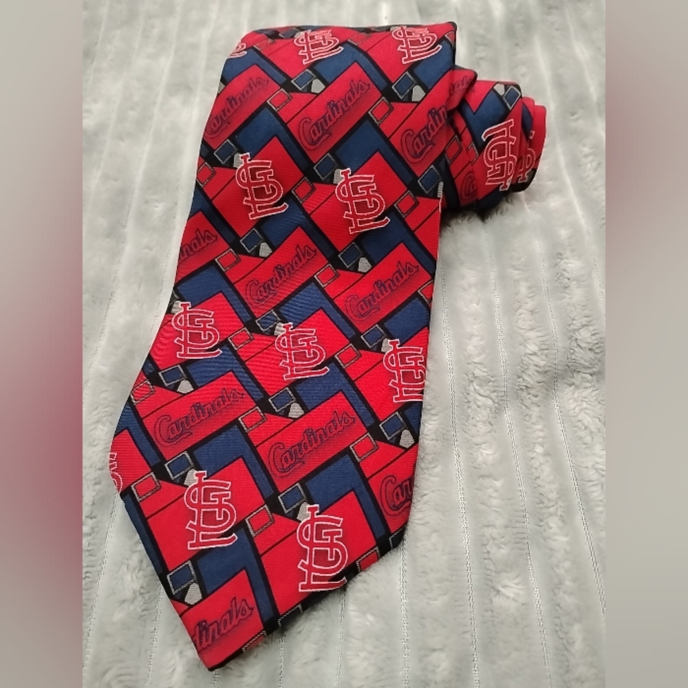St. Louis Cardinals Red and Blue Tie MLB Baseball Sports